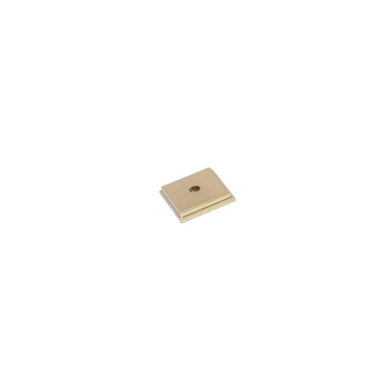 Aura Brushed Brass Square Knob Backplate