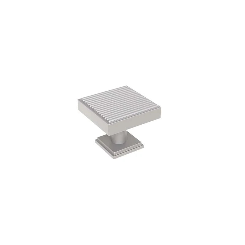 Glover Square Knob Satin Bright Nickel