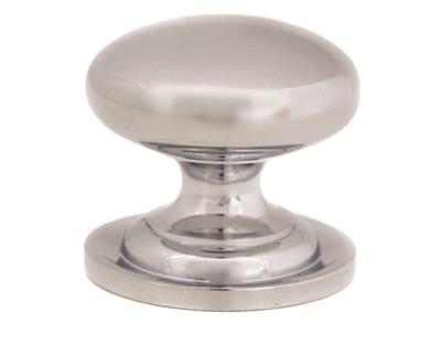 Krome Solid Brass Mushroom Knob 30mm Chrome
