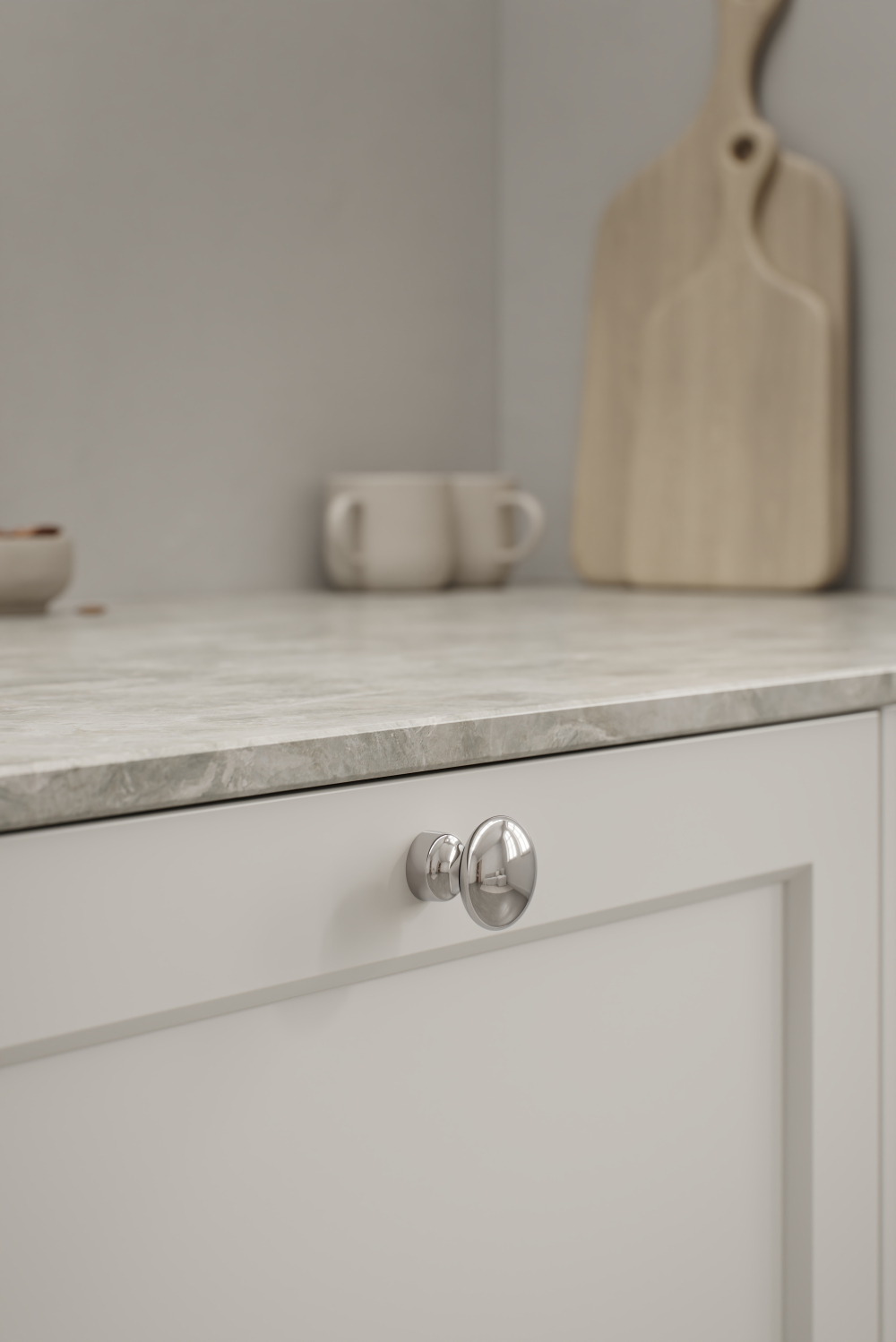 Furnipart Baron Bright Nickel Knob 32mm
