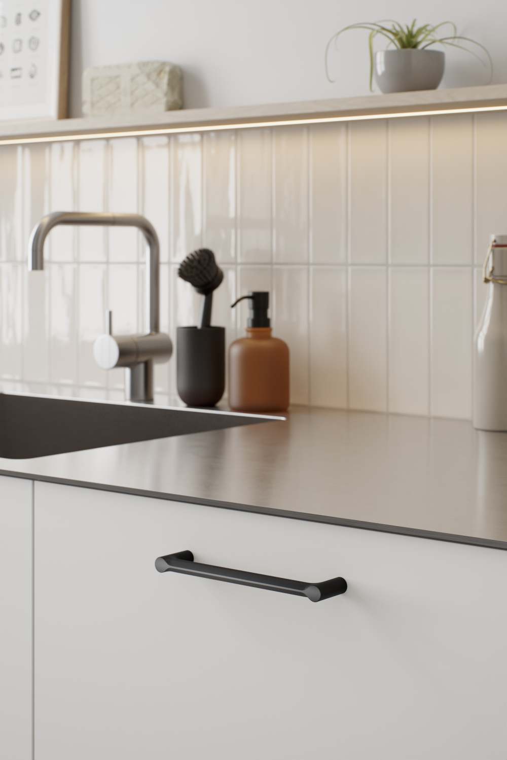 Furnipart Filo Matt Black 160mm