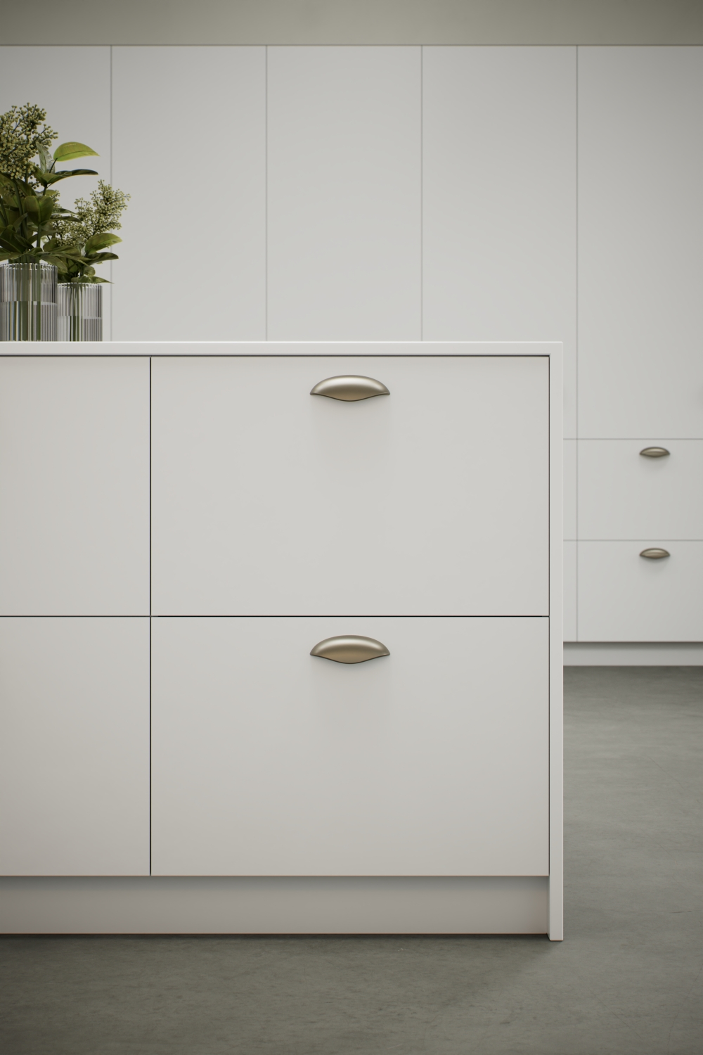 Furnipart Luna Brushed Brass 64mm