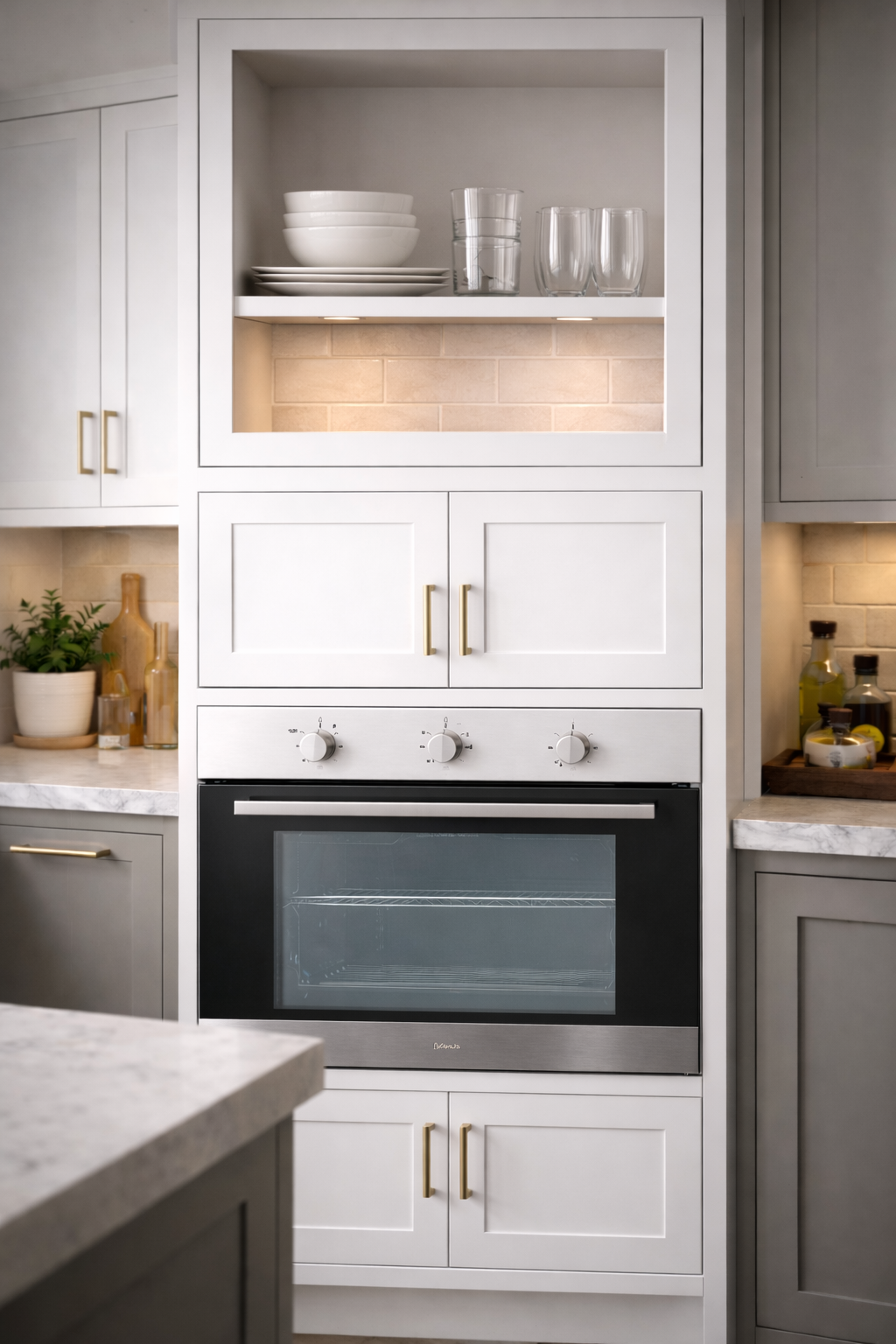 Platinum AUPL-M605SS 600mm electric oven installed in a kitchen
