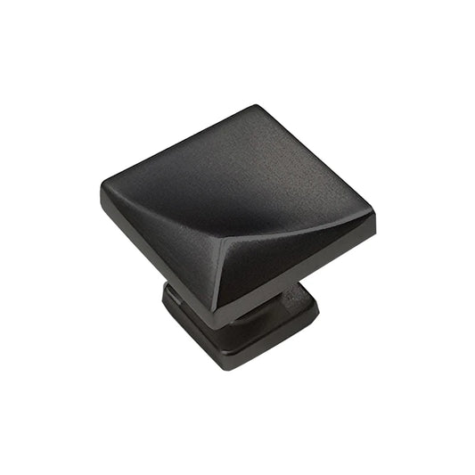 2902 Square Knob Matt Black