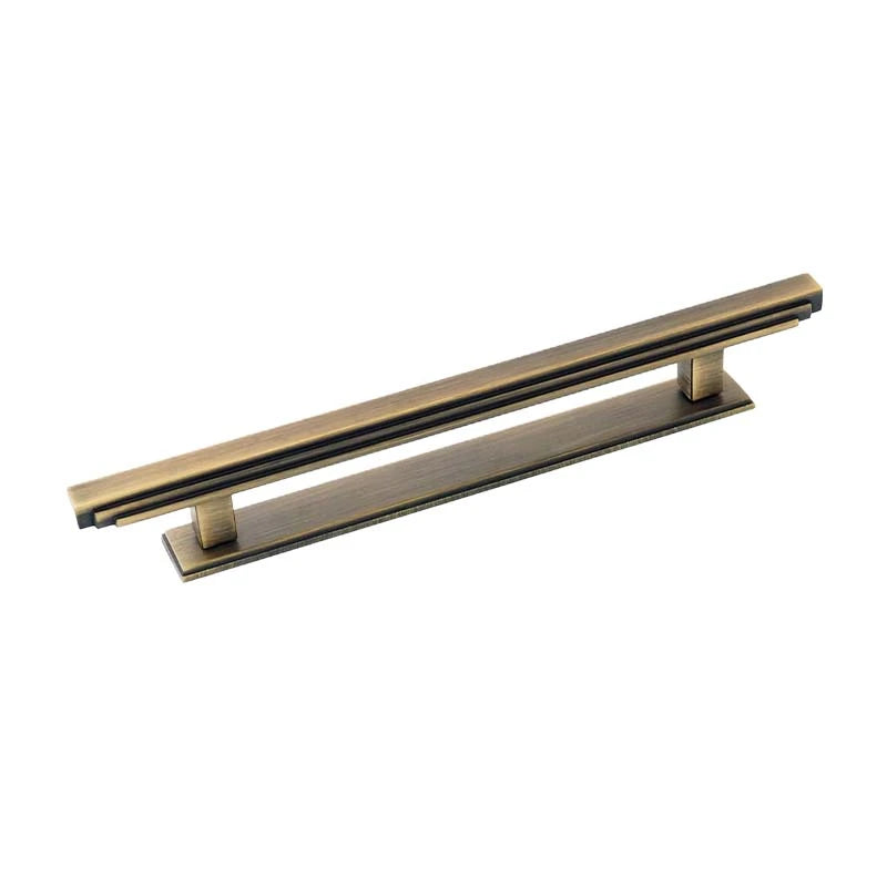 Abbott Bar Handle Knob Antique Brass