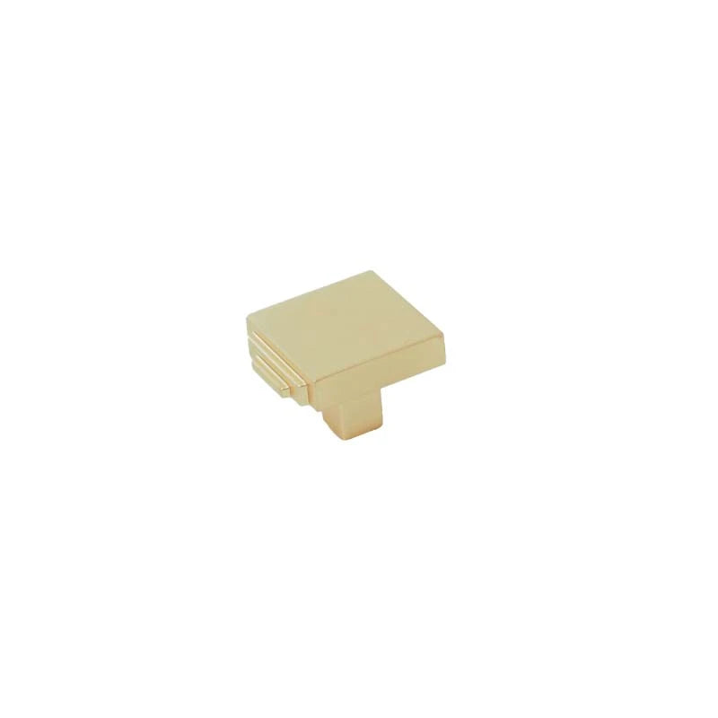 Abbott Square Knob Brushed Brass