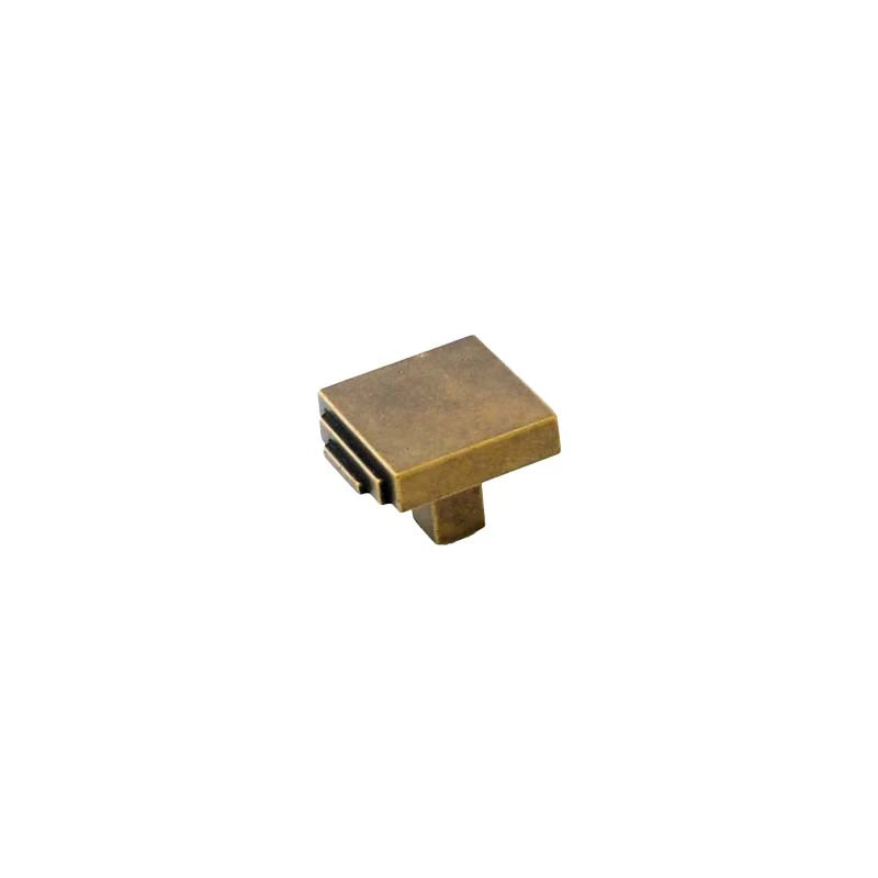 Abbott Square Knob Burnished Bronze