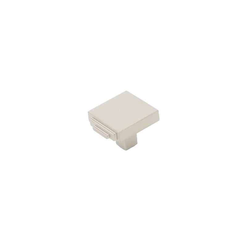 Abbott Square Knob Satin Bright Nickel