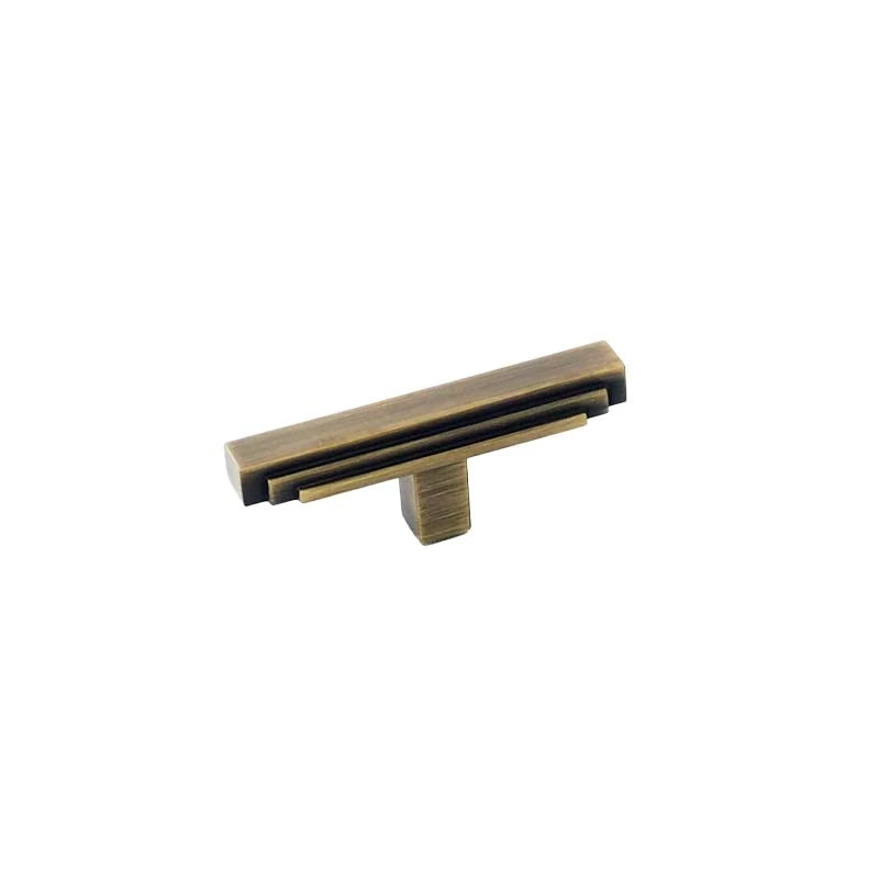 Abbott T-Bar Knob Antique Brass