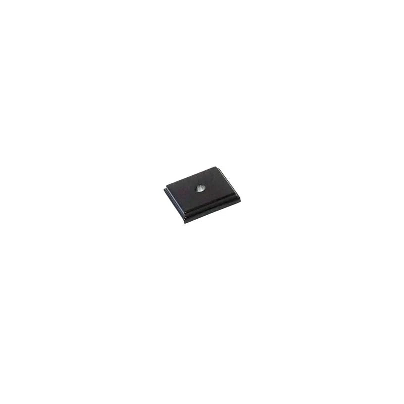 Aura Matt Black Square Knob Backplate