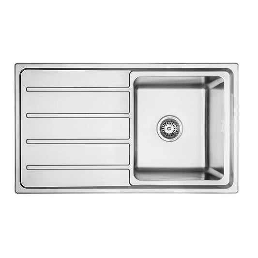 Everglades main bowl and drainer stainless steel sink