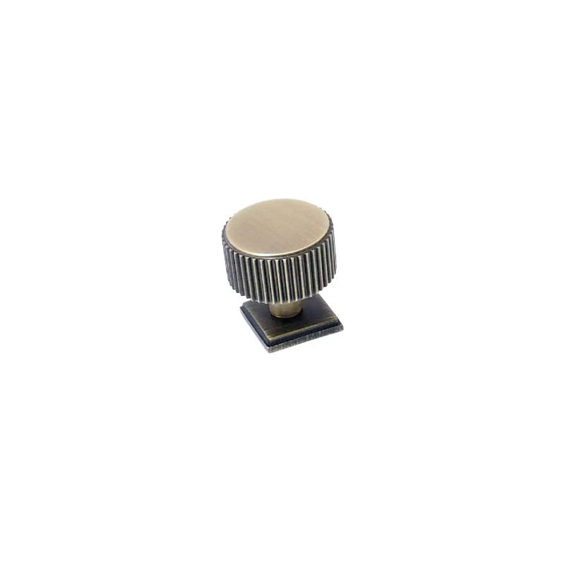 Glover Round Knob Antique Brass