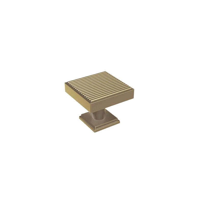 Glover Square Knob Antique Brass