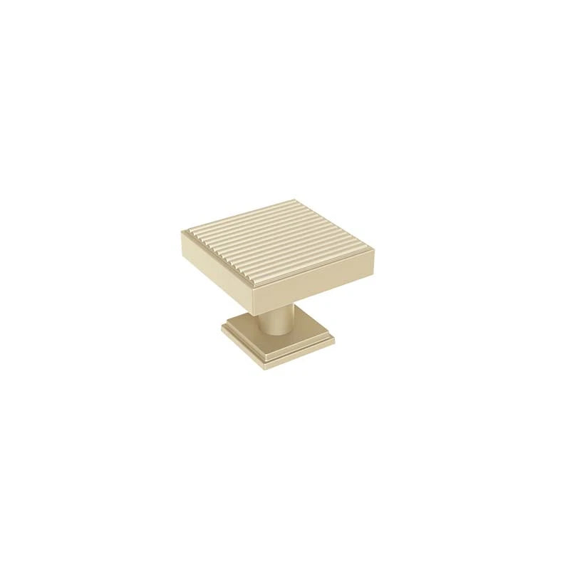 Glover Square Knob Brushed Brass