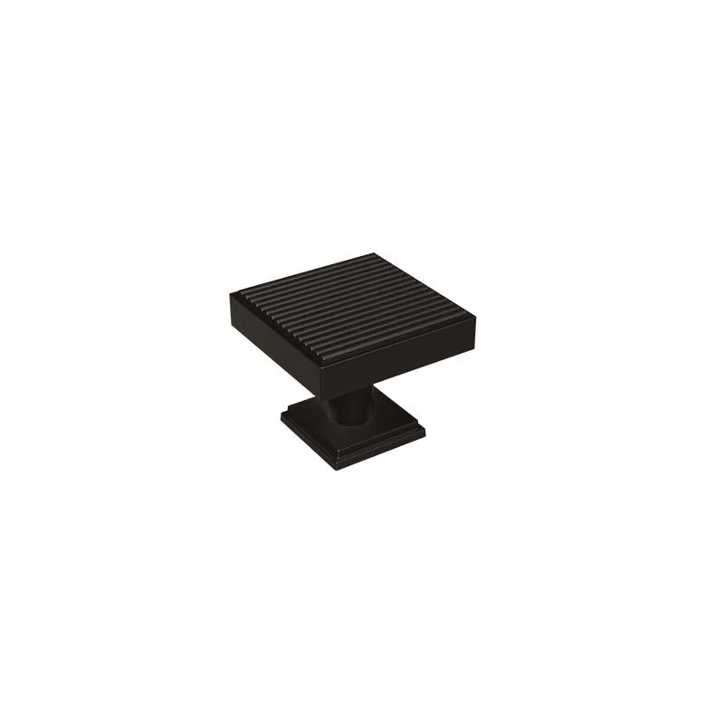 Glover Square Knob Matt Black