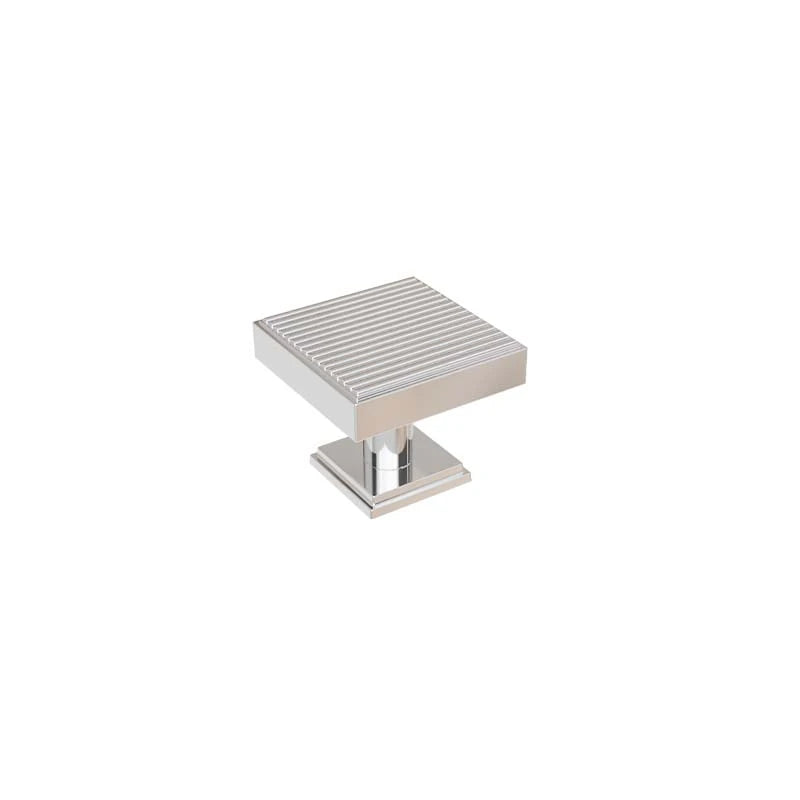 Glover Square Knob Polished Bright Nickel