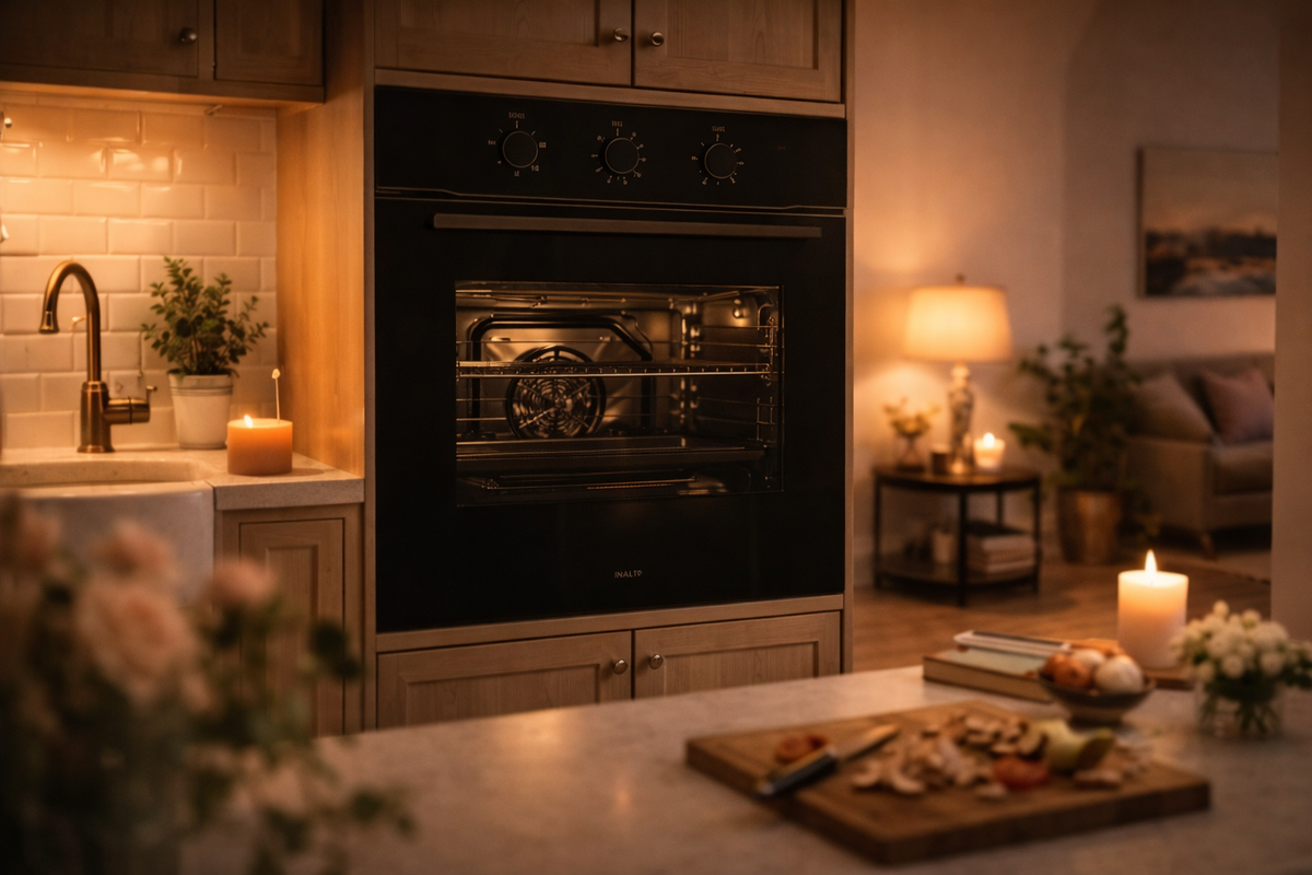 InAlto 60cm 5 Function Oven installed in a kitchen