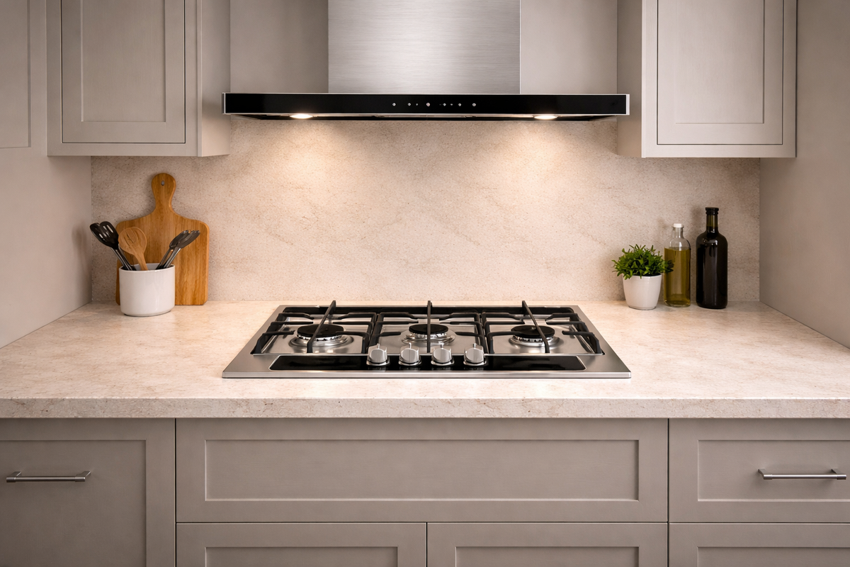 InAlto 60cm Gas Cooktop installed in a contemporary kitchen