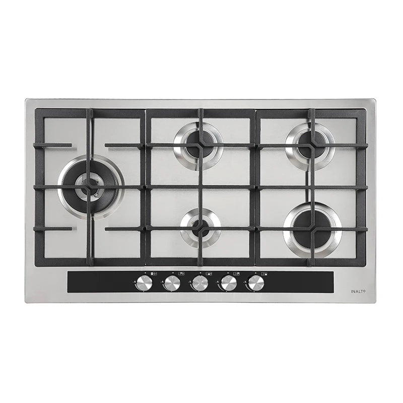 InAlto 90cm Stainless Steel Gas Cooktop with Wok Burner