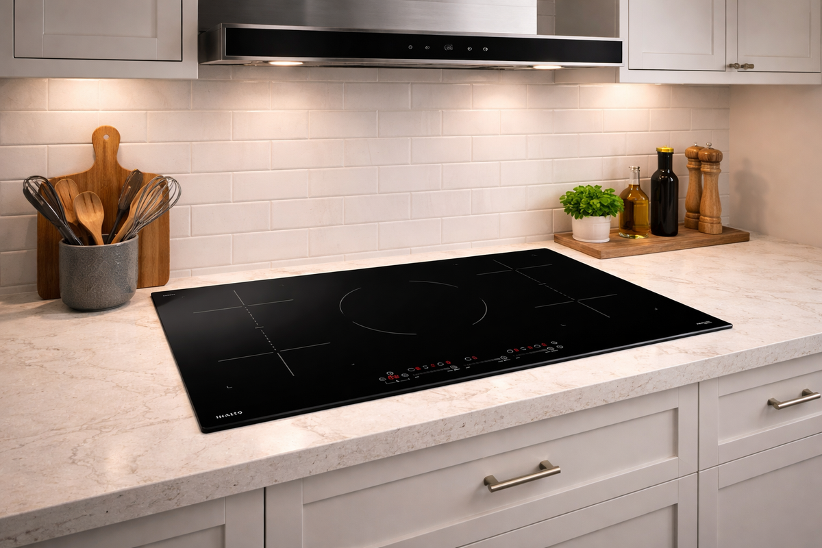 InAlto Premium 90cm Induction Cooktop installed in a modern kitchen