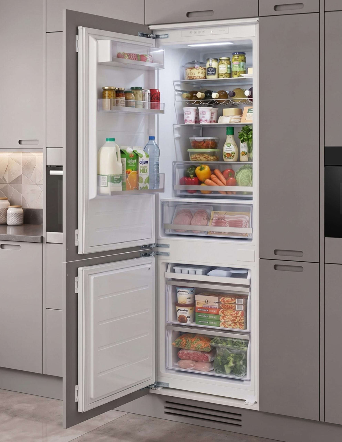 Kleenmaid CRZ27011 Integrated Fridge With Bottom Mount Freezer