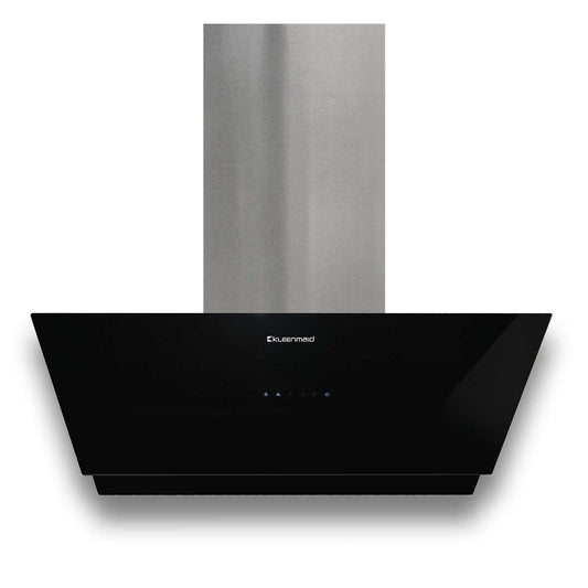 Kleenmaid RHGV90 Vertical Black Glass Wall Mounted 90cm Rangehood
