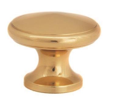 Krome Solid Brass Disc Knob 30mm Polished Brass