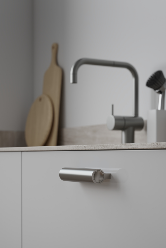 Furnipart Lucente Matt INOX Look 64mm