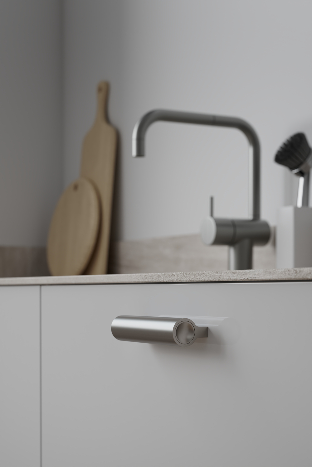 Furnipart Lucente Matt INOX Look 224mm