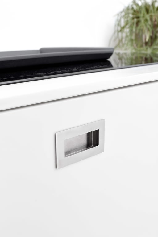 Furnipart Square Recessed 102mm Stainless Steel