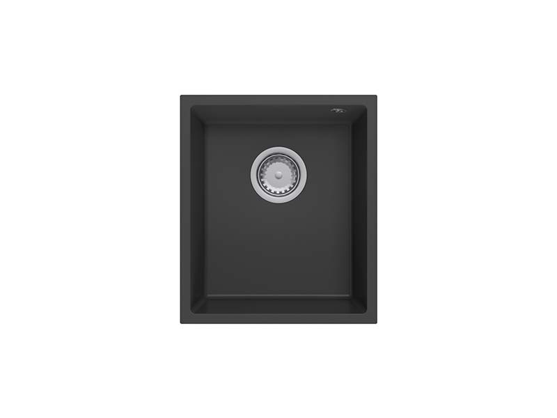 PLATINUM QUARTZ CARBON BLACK 380 SINGLE BOWL