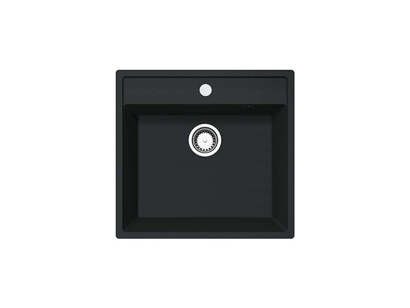 PLATINUM QUARTZ CARBON BLACK 530 SINGLE BOWL 1TH