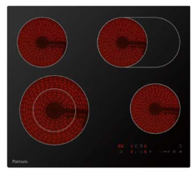 Platinum AUPL-CT62 600mm ceramic cooktop product view