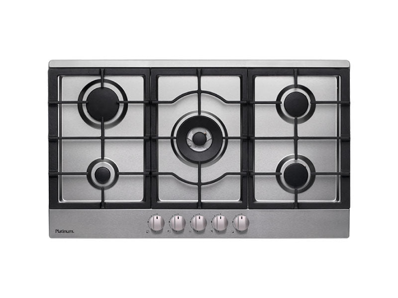 Platinum AUPL-GWF92SS 900mm 5 burner stainless steel gas cooktop product view