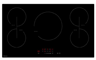Platinum AUPL-IT90B 900mm 5 zone induction cooktop product view