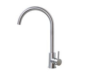 Platinum Project gooseneck mixer in satin stainless steel finish